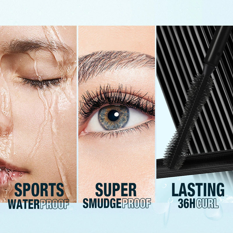O.TWO.O Mascara 4d Silk Fiber Mascara Waterproof Extra Volume Smudge-proof Curling Lengthening Eyelash Extension Eye Makeup Tool