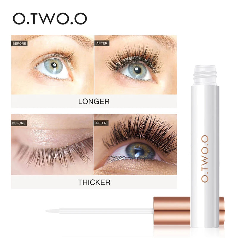 O.TWO.O 2pcs Eyelash Makeup Set Eyelash Growth Serum Black Mascara Moisturizing Eyelash Extension Enhancer Lengthening Thicker