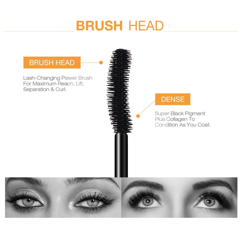 O.TWO.O 2pcs Eyelash Makeup Set Eyelash Growth Serum Black Mascara Moisturizing Eyelash Extension Enhancer Lengthening Thicker